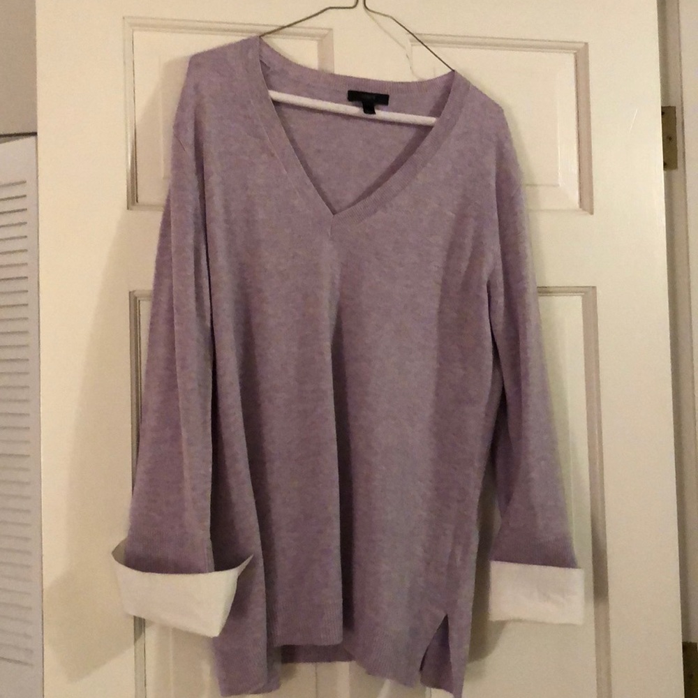 Multimedia sweater w cotton cuffs